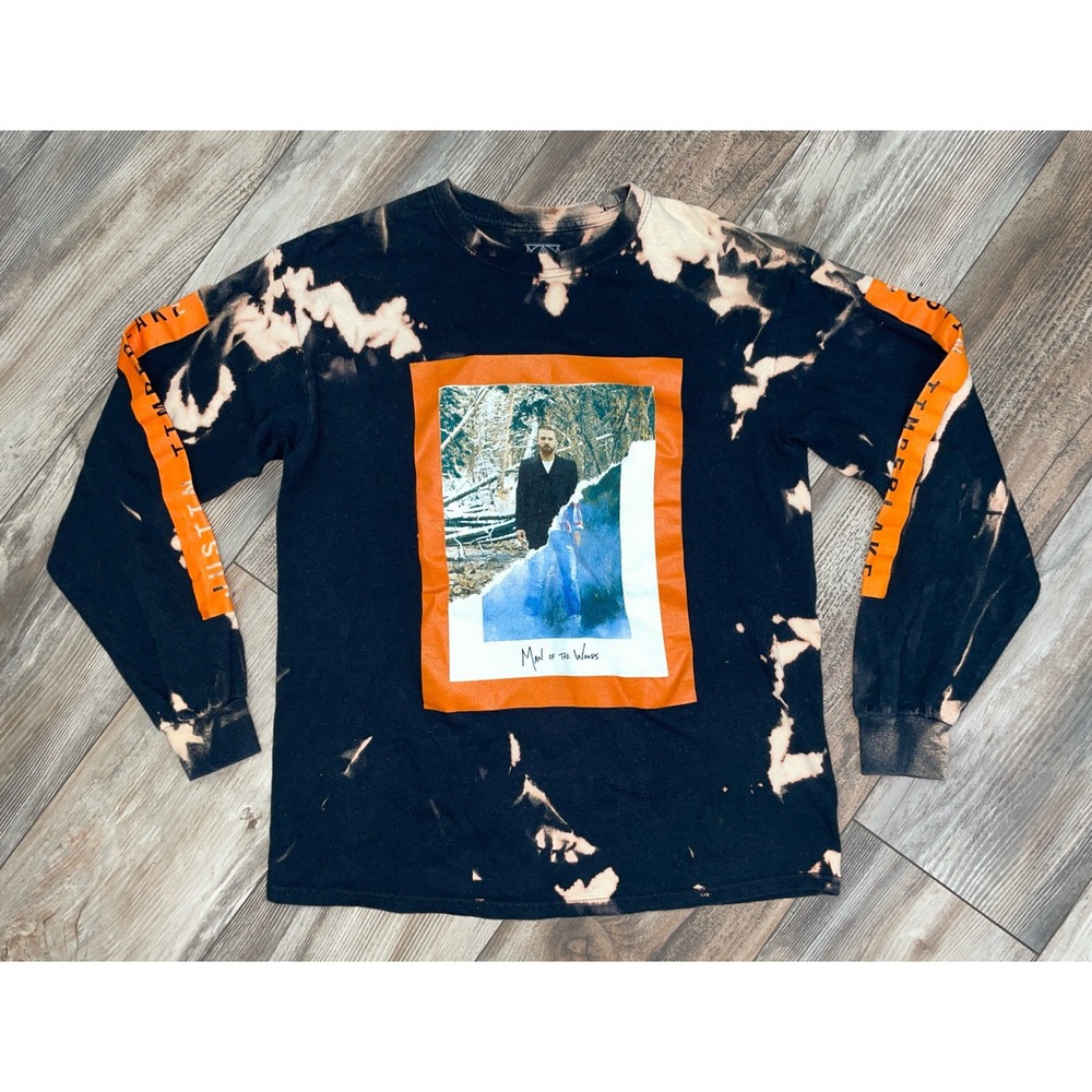Justin Timberlake T Shirt Adult Small Man of the Woods Graphic Tee Long Sleeve